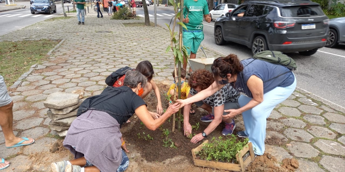 Árvores são plantadas no entorno da Lagoa Rodrigo de Freitas - Divulgação / Prefeitura do Rio